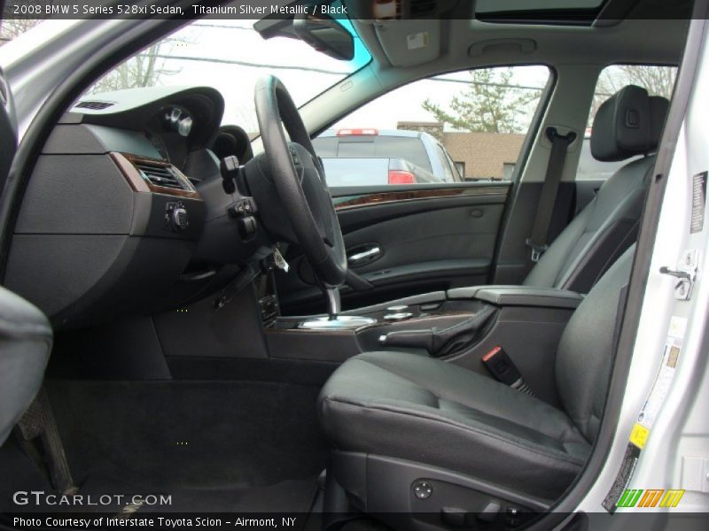 Titanium Silver Metallic / Black 2008 BMW 5 Series 528xi Sedan