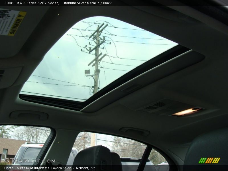 Titanium Silver Metallic / Black 2008 BMW 5 Series 528xi Sedan