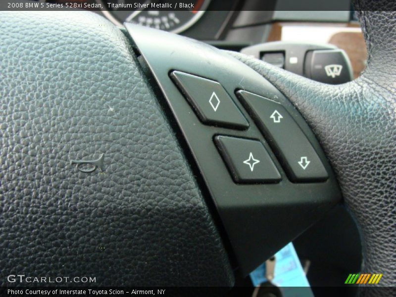 Titanium Silver Metallic / Black 2008 BMW 5 Series 528xi Sedan
