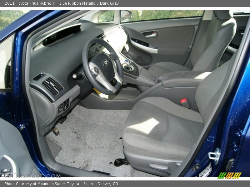Blue Ribbon Metallic / Dark Gray 2011 Toyota Prius Hybrid III