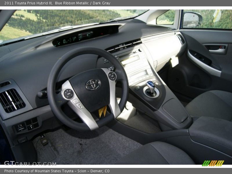 Blue Ribbon Metallic / Dark Gray 2011 Toyota Prius Hybrid III