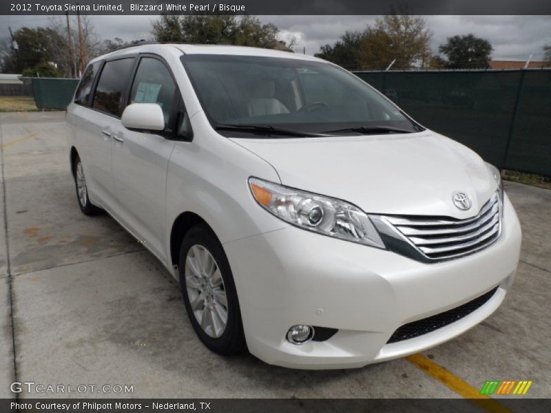 Blizzard White Pearl / Bisque 2012 Toyota Sienna Limited