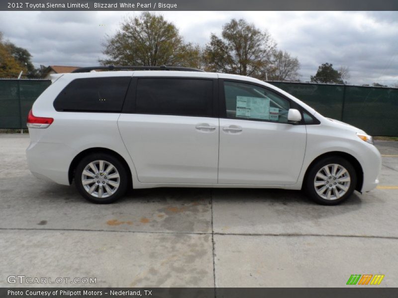 Blizzard White Pearl / Bisque 2012 Toyota Sienna Limited