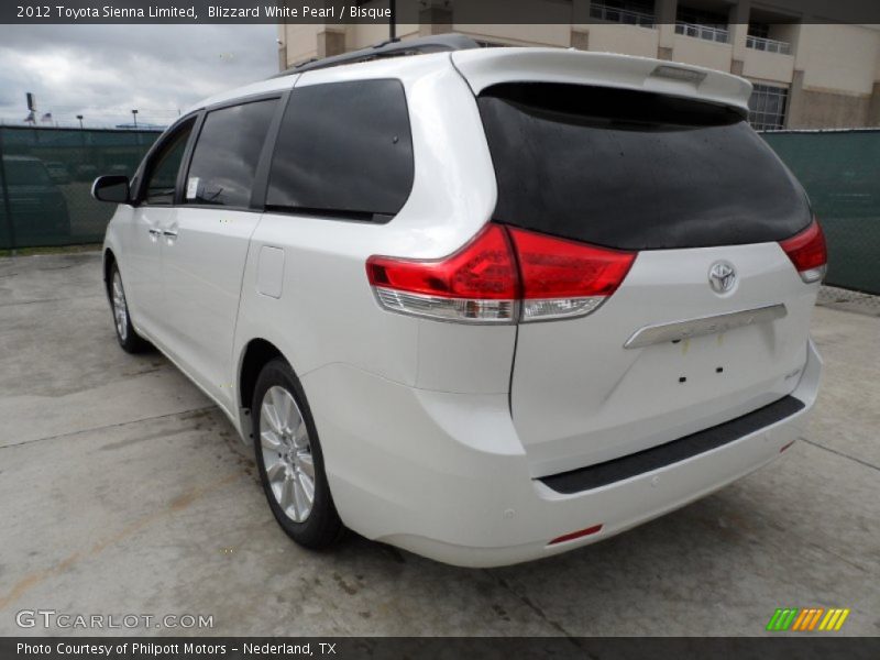 Blizzard White Pearl / Bisque 2012 Toyota Sienna Limited