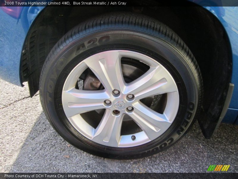 Blue Streak Metallic / Ash Gray 2008 Toyota Highlander Limited 4WD