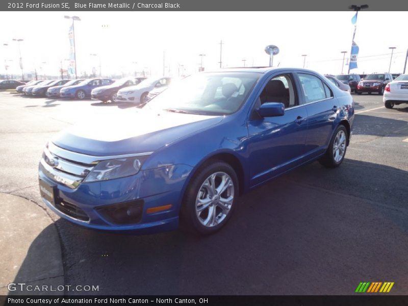 Blue Flame Metallic / Charcoal Black 2012 Ford Fusion SE