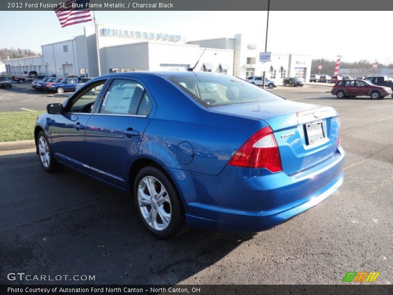 Blue Flame Metallic / Charcoal Black 2012 Ford Fusion SE