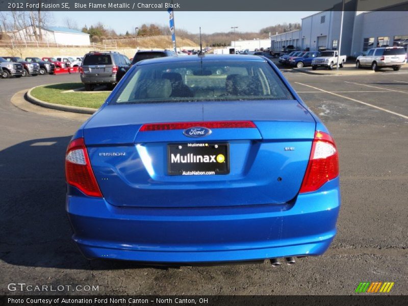Blue Flame Metallic / Charcoal Black 2012 Ford Fusion SE