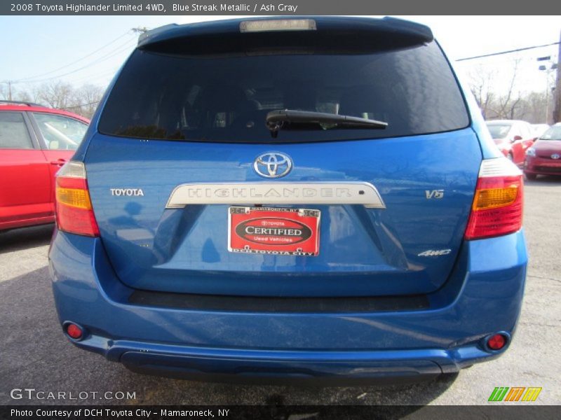 Blue Streak Metallic / Ash Gray 2008 Toyota Highlander Limited 4WD