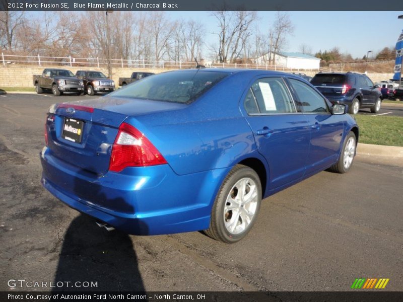 Blue Flame Metallic / Charcoal Black 2012 Ford Fusion SE
