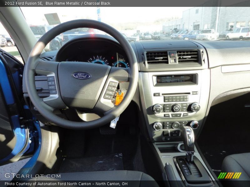 Blue Flame Metallic / Charcoal Black 2012 Ford Fusion SE