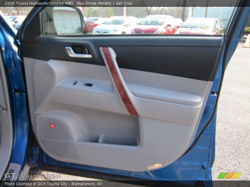 Blue Streak Metallic / Ash Gray 2008 Toyota Highlander Limited 4WD