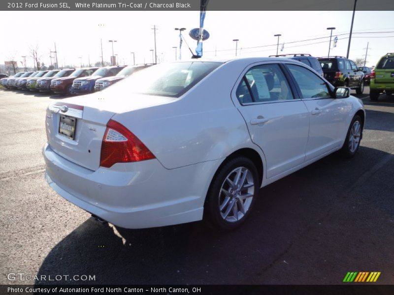 White Platinum Tri-Coat / Charcoal Black 2012 Ford Fusion SEL