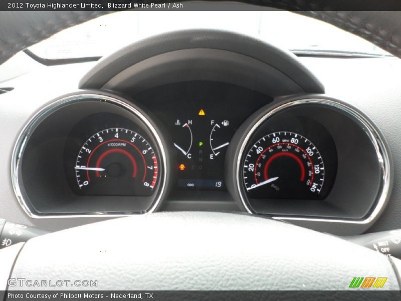 Blizzard White Pearl / Ash 2012 Toyota Highlander Limited