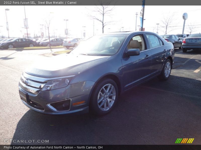 Steel Blue Metallic / Camel 2012 Ford Fusion SEL