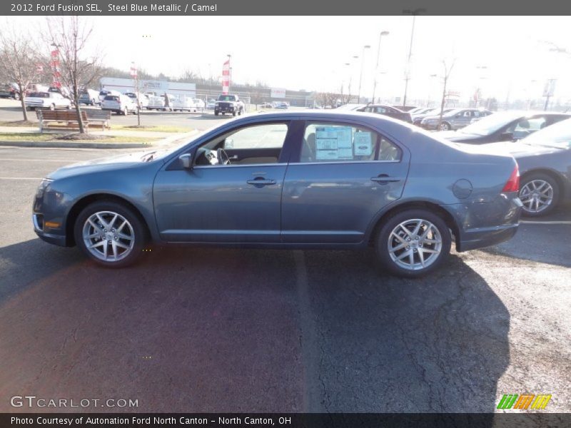 Steel Blue Metallic / Camel 2012 Ford Fusion SEL