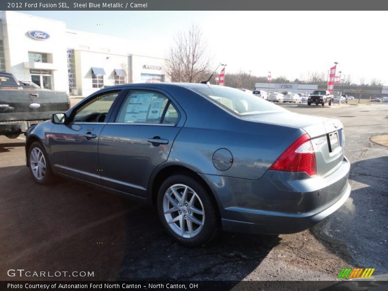 Steel Blue Metallic / Camel 2012 Ford Fusion SEL