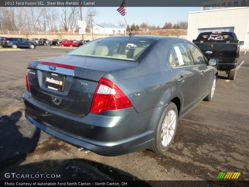 Steel Blue Metallic / Camel 2012 Ford Fusion SEL