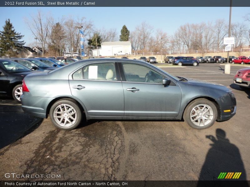 Steel Blue Metallic / Camel 2012 Ford Fusion SEL