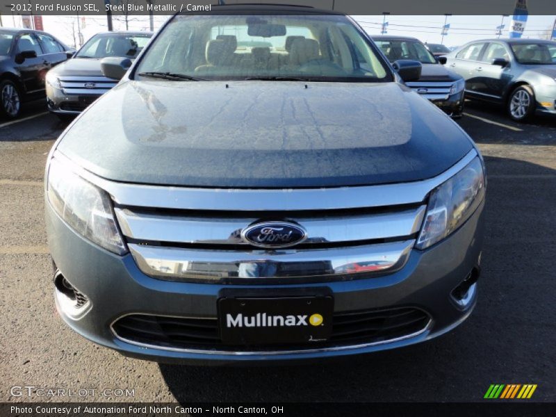 Steel Blue Metallic / Camel 2012 Ford Fusion SEL