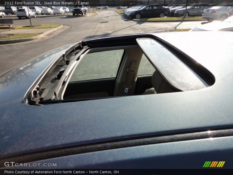 Steel Blue Metallic / Camel 2012 Ford Fusion SEL