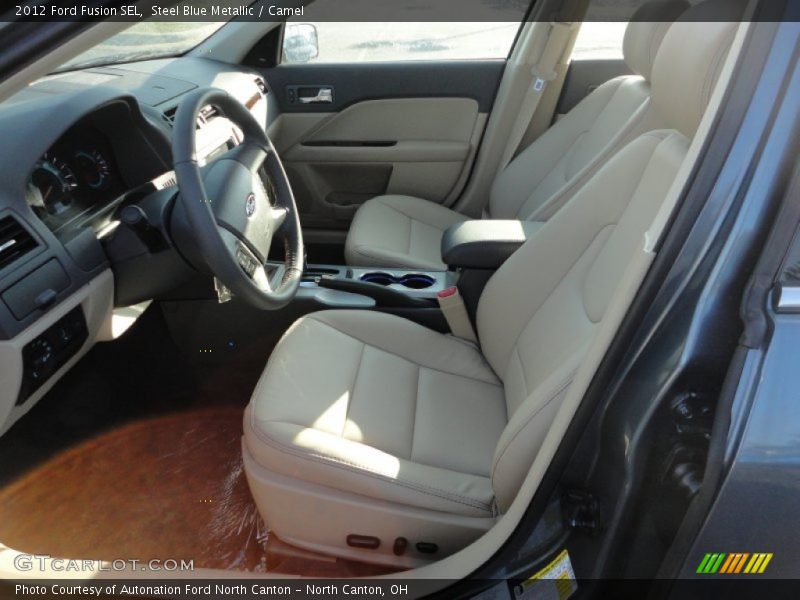 Steel Blue Metallic / Camel 2012 Ford Fusion SEL