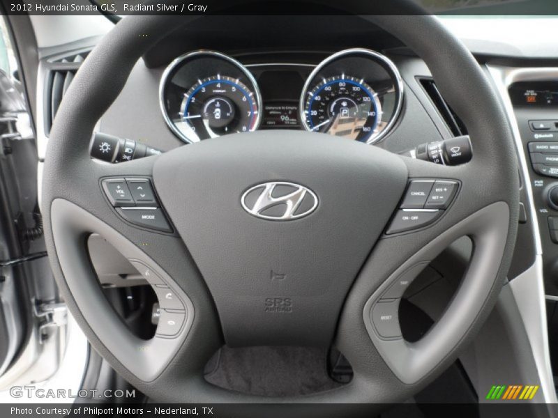 Radiant Silver / Gray 2012 Hyundai Sonata GLS