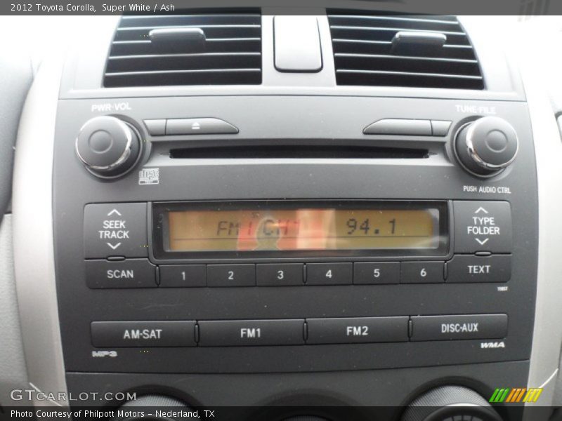 Super White / Ash 2012 Toyota Corolla