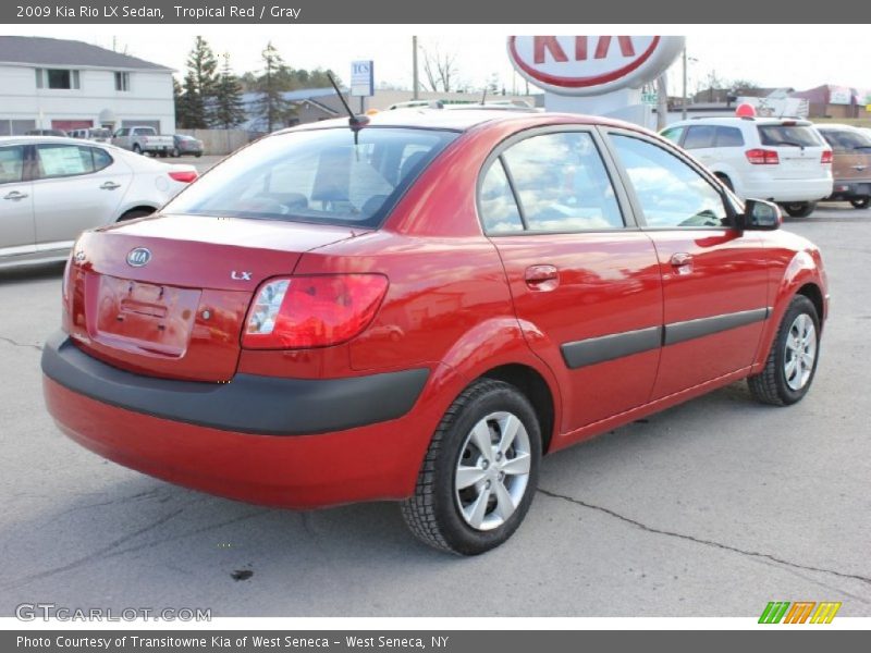 Tropical Red / Gray 2009 Kia Rio LX Sedan
