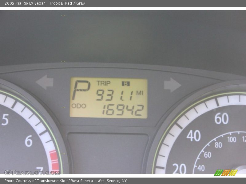 Tropical Red / Gray 2009 Kia Rio LX Sedan