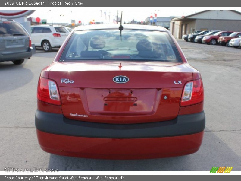 Tropical Red / Gray 2009 Kia Rio LX Sedan