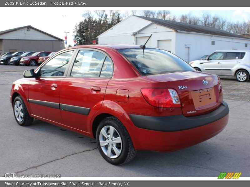 Tropical Red / Gray 2009 Kia Rio LX Sedan