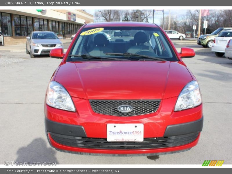 Tropical Red / Gray 2009 Kia Rio LX Sedan