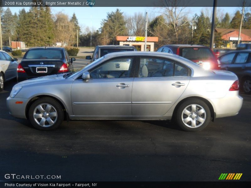 Bright Silver Metallic / Gray 2008 Kia Optima LX