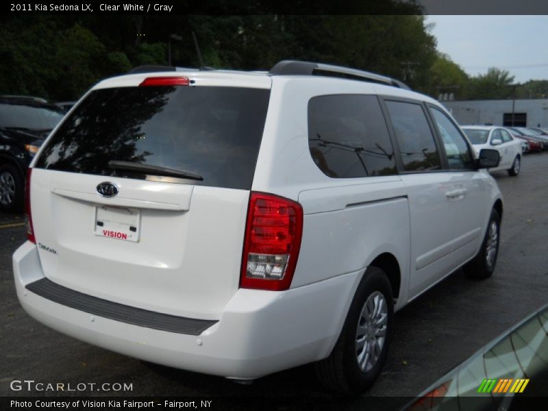 Clear White / Gray 2011 Kia Sedona LX