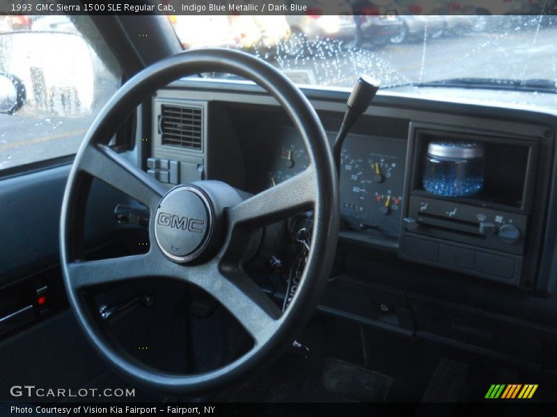 Indigo Blue Metallic / Dark Blue 1993 GMC Sierra 1500 SLE Regular Cab