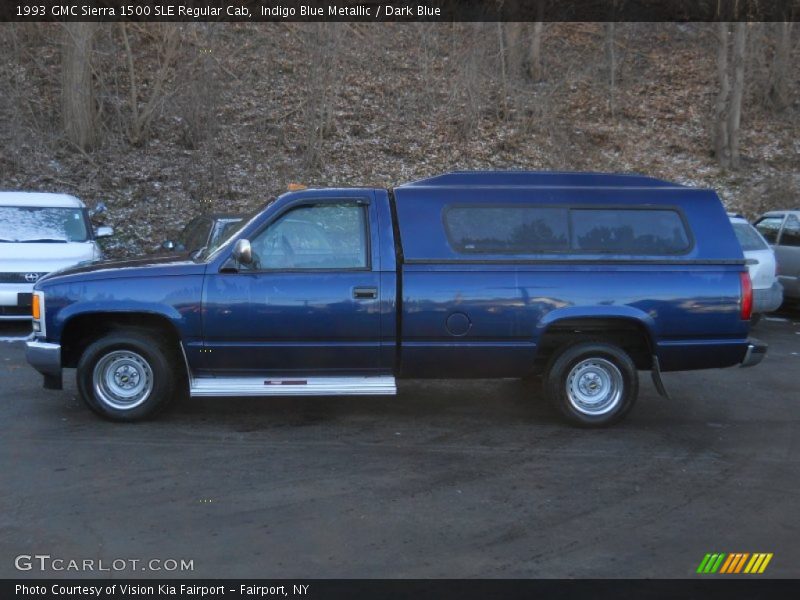 Indigo Blue Metallic / Dark Blue 1993 GMC Sierra 1500 SLE Regular Cab
