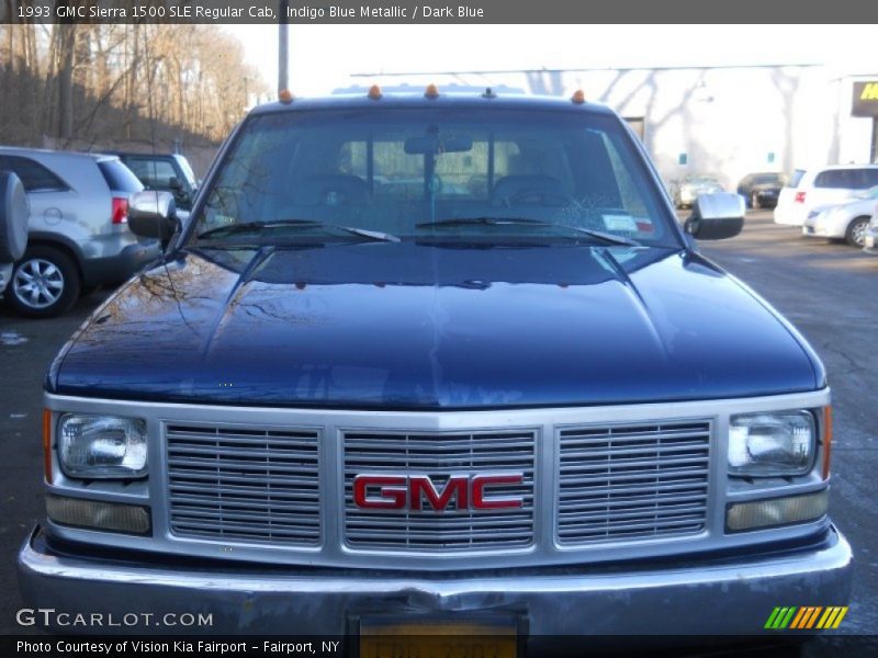 Indigo Blue Metallic / Dark Blue 1993 GMC Sierra 1500 SLE Regular Cab