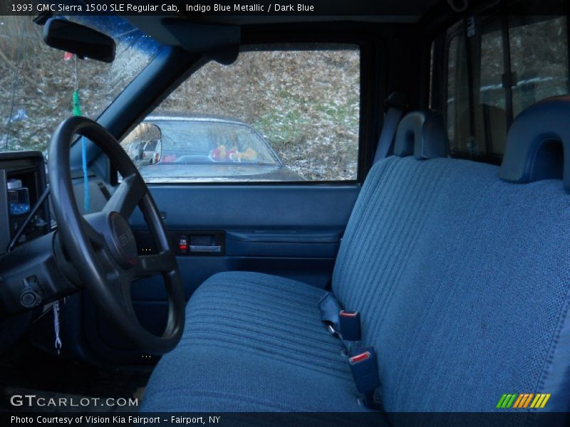 Indigo Blue Metallic / Dark Blue 1993 GMC Sierra 1500 SLE Regular Cab