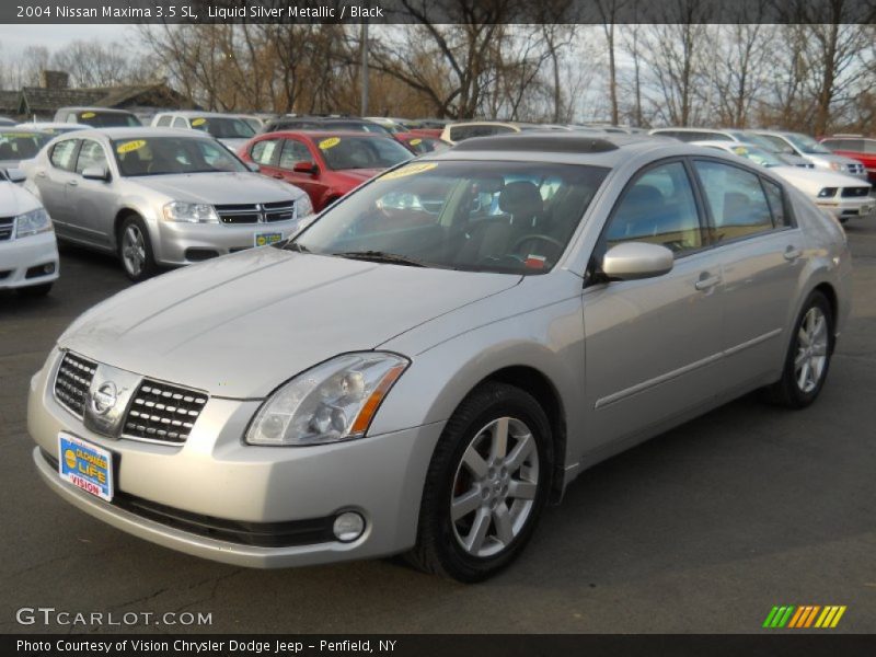 Liquid Silver Metallic / Black 2004 Nissan Maxima 3.5 SL