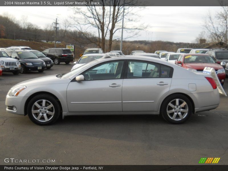 Liquid Silver Metallic / Black 2004 Nissan Maxima 3.5 SL