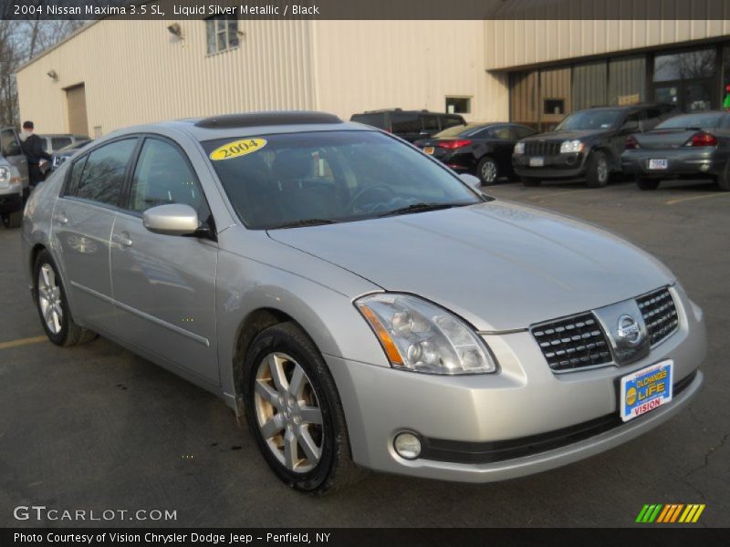 Liquid Silver Metallic / Black 2004 Nissan Maxima 3.5 SL