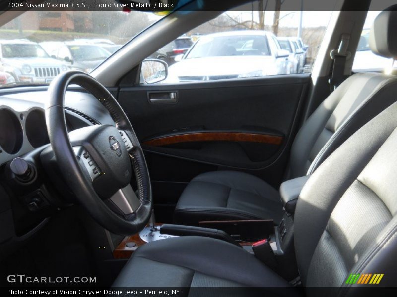 Liquid Silver Metallic / Black 2004 Nissan Maxima 3.5 SL