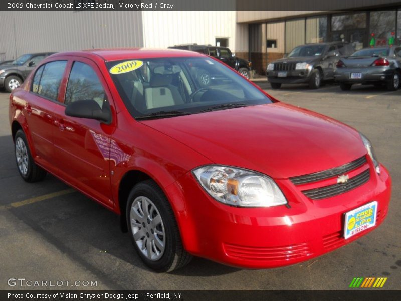 Victory Red / Gray 2009 Chevrolet Cobalt LS XFE Sedan