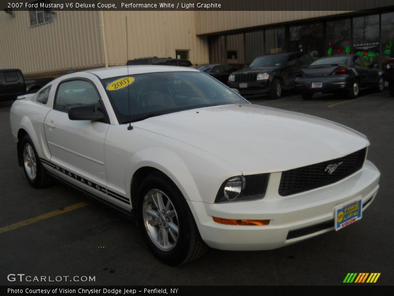 Performance White / Light Graphite 2007 Ford Mustang V6 Deluxe Coupe
