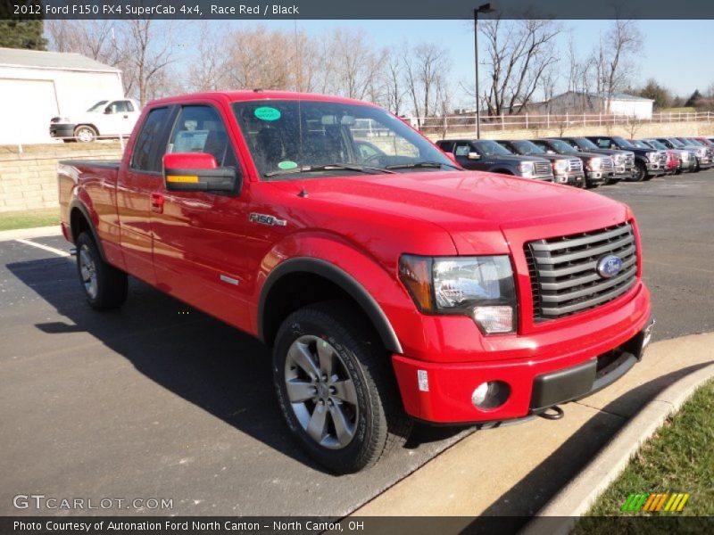 Race Red / Black 2012 Ford F150 FX4 SuperCab 4x4