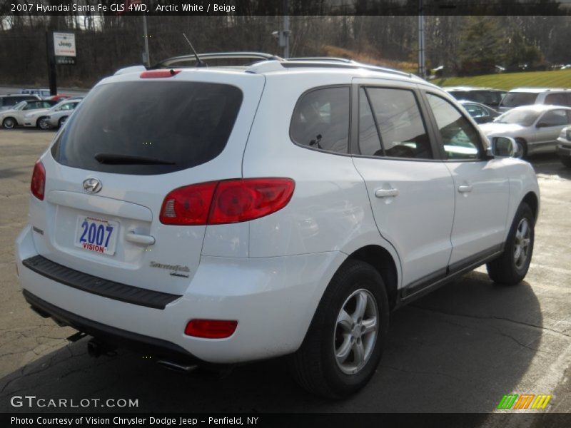 Arctic White / Beige 2007 Hyundai Santa Fe GLS 4WD