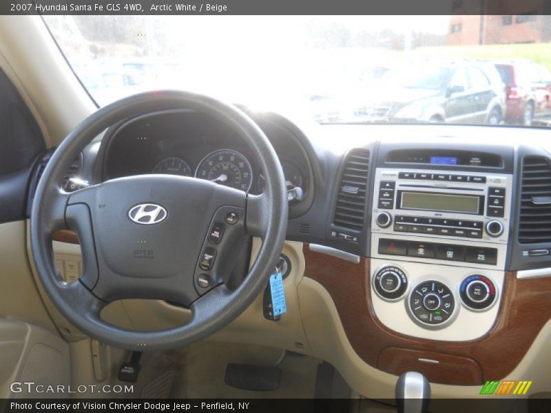 Arctic White / Beige 2007 Hyundai Santa Fe GLS 4WD