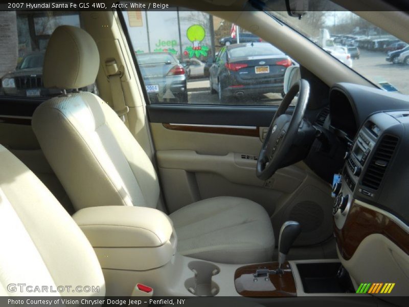 Arctic White / Beige 2007 Hyundai Santa Fe GLS 4WD