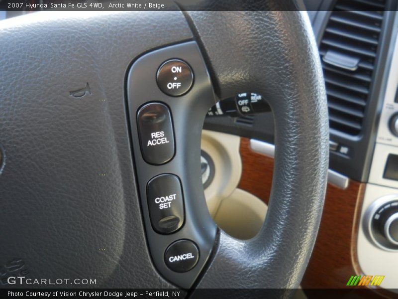 Arctic White / Beige 2007 Hyundai Santa Fe GLS 4WD